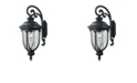Macy's Derry Hill 1 Light Outdoor Wall Sconce in Matte Black